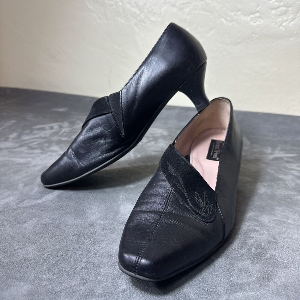 Beautiful Pumps 40 Women’s Boutique Black Leather Heels 9 M Soft Luxurious